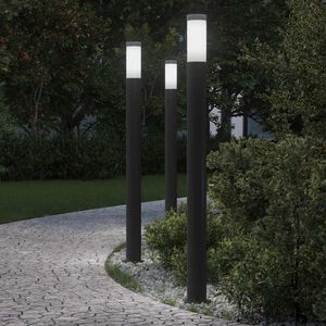 vidaXL Stebričke 3 kosi 110 cm nerjaveče jeklo IP44