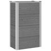 vidaXL Vrtna visoka greda Siva 50 x 30 x 82 cm WPC in aluminij