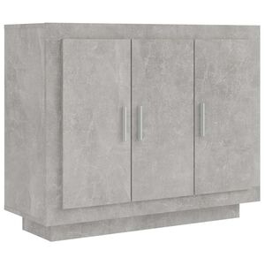 vidaXL Komoda betonsko siva 92x35x75 cm konstruiran les