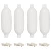 vidaXL Odbijač za čoln 4 kosi bela &Oslash; 16x58 cm PVC