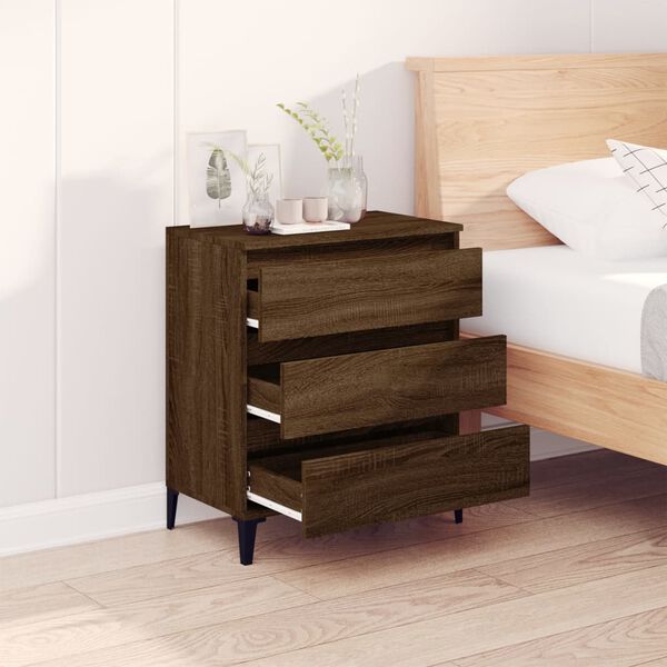 vidaXL Komoda rjav hrast 60x35x70 cm inženirski les