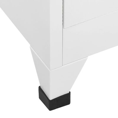 vidaXL Garderobna omarica na ključ z 2 predelkoma 38x45x180 cm