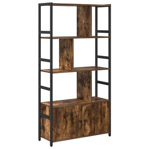 vidaXL Knjižna polica 80 x 30 x 155,5 cm Inženirski les Dimljeni oreh