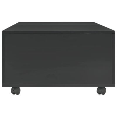 vidaXL Klubska mizica visok sijaj črna 120x60x35 cm