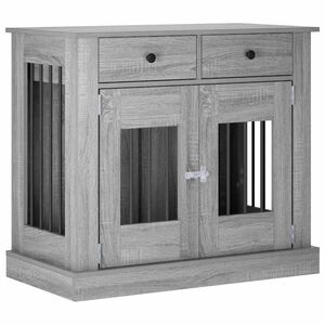 vidaXL Pohi&scaron;tvo za pasje kletke Siva Sonoma 90 x 47,5 x 80 cm