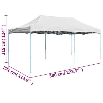 vidaXL Profesionalen zložljiv vrtni šotor 3x6 m jeklo bel
