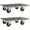 vidaXL Transportni voziček 2 kosa pravokotni 80x55x11,5 cm 250 kg