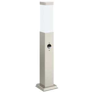 vidaXL Stebriček s senzorjem 50 cm nerjaveče jeklo IP44
