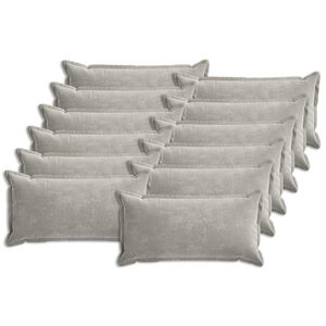 vidaXL Prevleka za blazino 12 kos HOUTEN Svetlo siva 40 x 80 cm