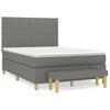 vidaXL Box spring posteljni z vzmetnico temno siv 140x190 cm blago