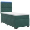 vidaXL Postelja boxspring z vzmetnico Temno zelena 100 x 200 cm Žamet