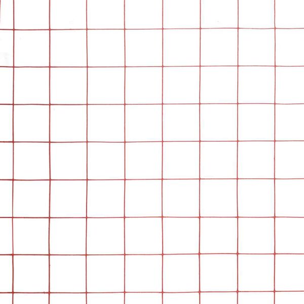 vidaXL Žična mreža za ograjo jeklo s PVC oblogo 10x1 m rdeča