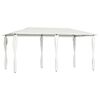 vidaXL Paviljon s pokritimi stebri 2,98x5,3x2,59 m krem 160 g/m&sup2;