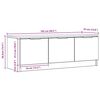 vidaXL TV omarica artisan hrast 102x35x36,5 cm inženirski les