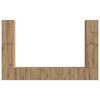 vidaXL Komplet TV omaric 8 pcs Umetni hrast Konstruiran les