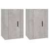 vidaXL Stenska TV omarica 2 kosa betonsko siva 40x34,5x60 cm