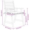vidaXL Zunanji jedilni stoli z blazinami 4 kosi trden akacijev les
