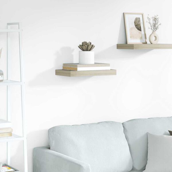 vidaXL Stenska polica barva hrasta 40x23x3,8 cm MDF