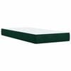 vidaXL Box spring postelja z vzmetnico temno zelena 90x200 cm žamet