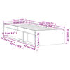 vidaXL Posteljni okvir siva sonoma 75x190 cm