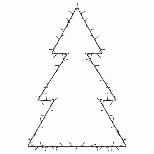 vidaXL božične luči Silhueta božičnega drevesa 115 LEDs topla bela