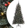vidaXL Umestno božično drevo Zelena 210 cm PVC, plastika in jeklo