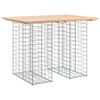vidaXL Vrtna miza Gabionski dizajn 100x70x72 cm Masiven les Bor