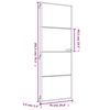 vidaXL Notranja vrata ozka zlata 76x201,5cm kaljeno steklo in aluminij