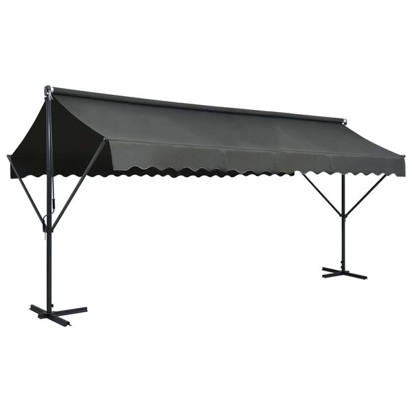 vidaXL Prostostoječa tenda 500x300 cm antracitna