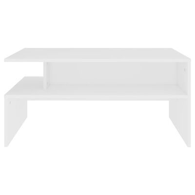 vidaXL Klubska mizica bela 90x60x42,5 cm iverna plošča
