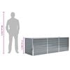 vidaXL Visoka greda iz pocinkanega jekla 240x80x77 cm sive barve