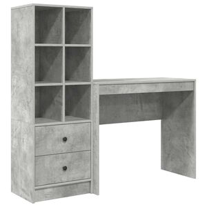 vidaXL Miza Betonsko siva 135,5 x 40 x 127 cm 2 kos