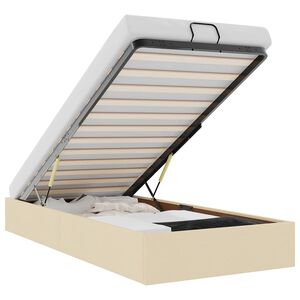 vidaXL Otomanski posteljni okvir brez vzmetnice krem 80x200 cm blago