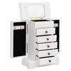 vidaXL Omarica za nakit z ogledalom MDF 25x13,5x34 cm
