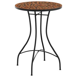 vidaXL Bistro mizica z mozaikom terakota &Oslash;50x70 cm keramika
