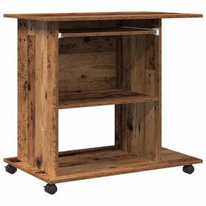 vidaXL Računalni&scaron;ka miza iz starega lesa 80x50x75 cm Inženirski les