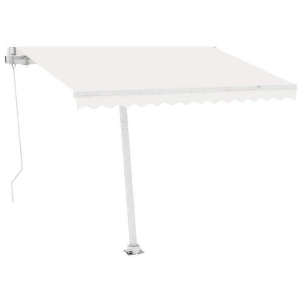 vidaXL Prostostoječa ročno zložljiva tenda 300x250 cm krem