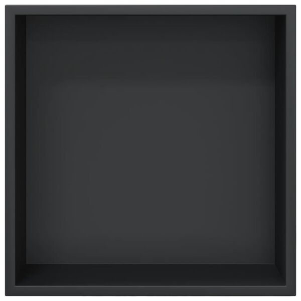 vidaXL Ni&scaron;a za tu&scaron; kabino mat črna 32x32x9 cm nerjaveče jeklo