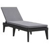 vidaXL Ležalnik z blazino antraciten 186x60x29 cm PP