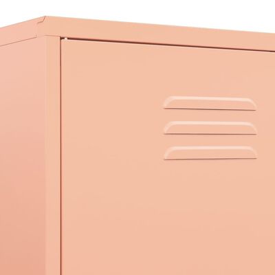vidaXL Garderobna omara roza 90x50x180 cm jeklo