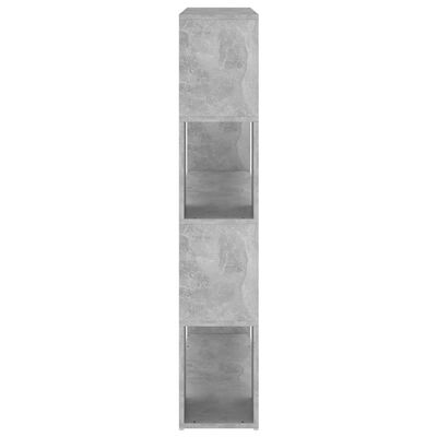 vidaXL Knjižna omara za razdelitev prostora betonsko siva 100x24x124cm