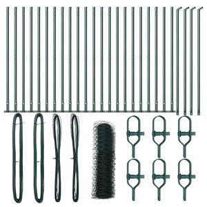 vidaXL Steber ograje. Zelena