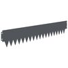 vidaXL Robovi trave 20 pcs 103 x 20 cm jeklo Antracit