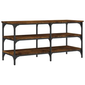 vidaXL Klop za čevlje dimljen hrast 100x38,5x49 cm inženirski les