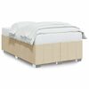 vidaXL Posteljni okvir brez vzmetnice krem 120x200 cm blago
