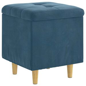 vidaXL Ottoman s shranjevanjem Modra 40 x 40 x 45 cm Žamet