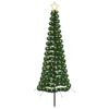 vidaXL LED novoletna jelka iz tinsel traku s klinom EKENAS 180 cm