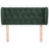 vidaXL Vzglavje z u&scaron;esi temno zeleno 93x23x78/88 cm žamet