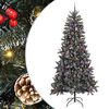 vidaXL Umestno božično drevo Zelena 240 cm PVC, plastika in jeklo