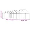vidaXL Paviljon s streho bel 15,61x4,08x3,22 m polietilen